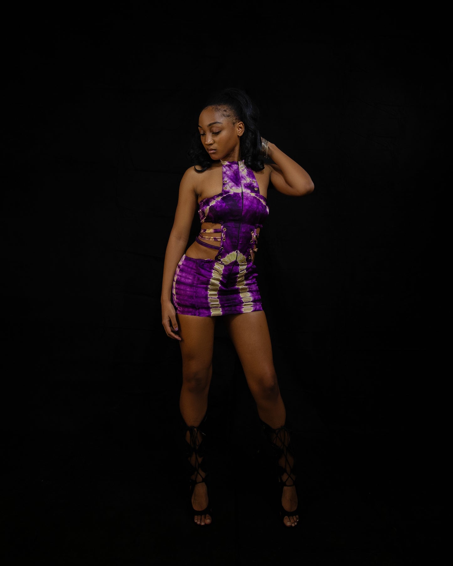 Ribcage mini dress in Vidia