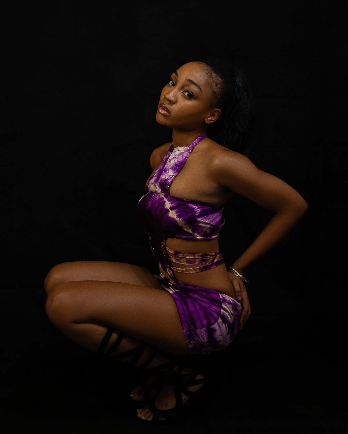 Ribcage mini dress in Vidia